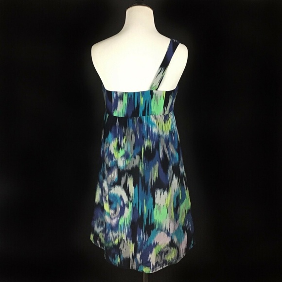 🦋LOFT One Shoulder Cotton Silk Blend Dress 6P - Picture 5 of 8